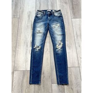 KanCan signature distressed low rise skinny jeans size 24